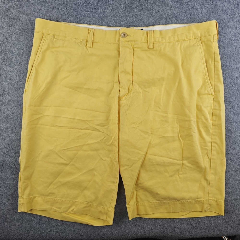 Polo Ralph Lauren Chino Shorts Mens 38 Yellow Flat Front 9" Inseam Cotton